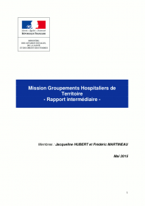 Rapport mission Groupements Hospitaliers de Territoire (GHT)